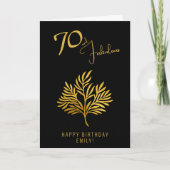 Elegante 70 en fantastische gouden twijgen 70e ver kaart (Voorkant)