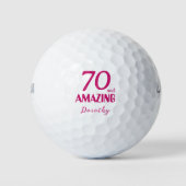 Elegante 70 en verbazingwekkende verjaardag golfba golfballen (Voorkant)
