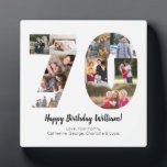 Elegante 70 Nummer Fotocollage aangepaste begroeti Fotoplaat<br><div class="desc">Geef je favoriete afbeeldingen weer in een nummercollage! Het maakt een perfect cadeau voor een geliefde. Foto © Storytree Studios,  Stanford,  CA</div>