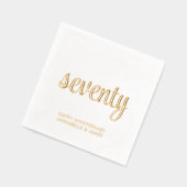 Elegante 70e bruiloft Jubileum Gold Foil servetten (Links)