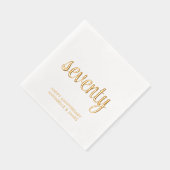 Elegante 70e bruiloft Jubileum Gold Foil servetten (Rechts)