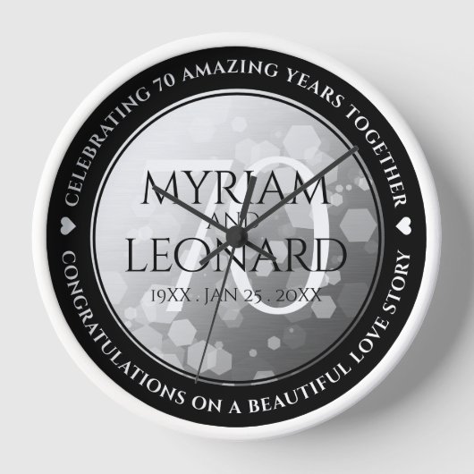 Elegante 70e platina huwelijksjubileum (Voorkant)