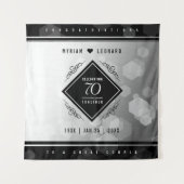 Elegante 70e platina huwelijksjubileum wandkleed (Voorkant)