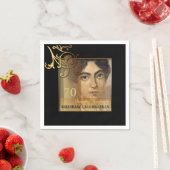 Elegante 70e verjaardag fotopapier servetten (Insitu)