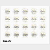 Elegante 70e verjaardag Gouden folie Glitter Light Ronde Sticker (Vel)