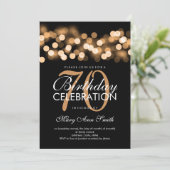 Elegante 70e verjaardag Gouden Hollywood Glam Kaart (Staand voorkant)