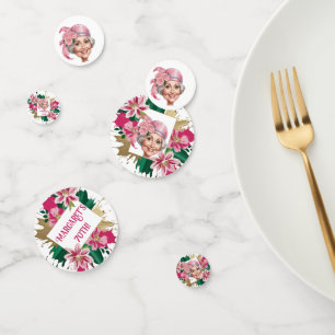 Elegante 70e verjaardag met aangepaste Lady Carica Confetti
