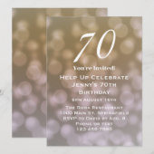 Elegante 70e verjaardag uitnodiging voor haar (Voorkant / Achterkant)