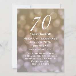 Elegante 70e verjaardag uitnodiging voor haar