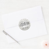 Elegante 70e Verjaardagsfeestje Zilveren Glitter L Ronde Sticker (Envelop)