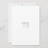 Elegante 70e verjaardagsviering voor haar kaart (Achterkant)
