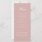 Elegante 70ste Programma Dusty Rose Menu+Bedankt (Achterkant)