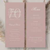 Elegante 70ste Programma Dusty Rose Menu+Bedankt