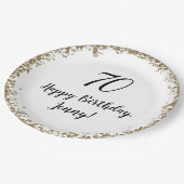 Elegante 70ste verjaardag Borden voor haar in goud Papieren Bordje (Gekanteld)