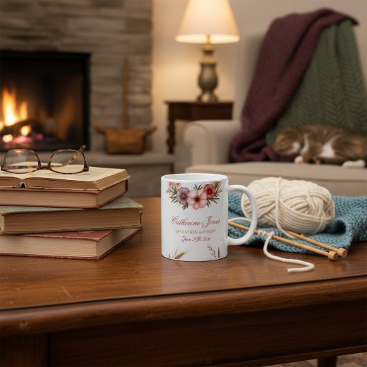 Elegante 70ste verjaardag Mok voor oma – Boho Chic