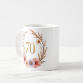 Elegante 70ste verjaardag Mok voor oma – Boho Chic (Voorkant links)