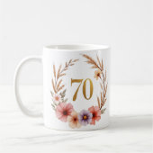 Elegante 70ste verjaardag Mok voor oma – Boho Chic (Links)