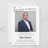 Elegante 71e verjaardagsuitnodigingen Mannen Foto Kaart (Voorkant)