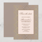 Elegante 71e verjaardagsuitnodigingen Save the dat Kaart (Voorkant / Achterkant)