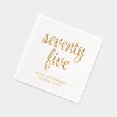 Elegante 75e bruiloft Jubileum Gold Foil servetten (Links)