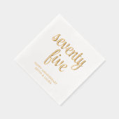 Elegante 75e bruiloft Jubileum Gold Foil servetten (Rechts)