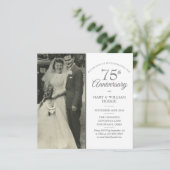 Elegante 75e Jubileum bruiloft foto plein Kaart (Staand voorkant)