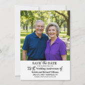 Elegante 75e trouwjubileum foto save the date (Voorkant)