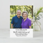 Elegante 75e trouwjubileum foto save the date (Staand voorkant)