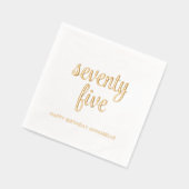 Elegante 75e verjaardag Modern Gold Foil servetten (Links)