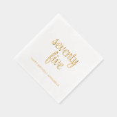 Elegante 75e verjaardag Modern Gold Foil servetten (Rechts)