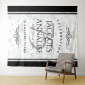 Elegante 75th Diamond Wedding Jubileum Tapestry Wandkleed (In Situ (horizontaal))