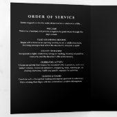 Elegante 7-foto begrafenis / gedenkteken drieluik programma (Binnenzijde eerst)