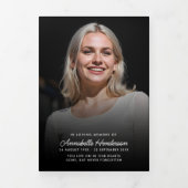 Elegante 7-foto rouwdienst/herdenking drieluik programma (Cover)