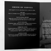 Elegante 7-foto rouwdienst/herdenking drieluik programma (Binnenzijde eerst)