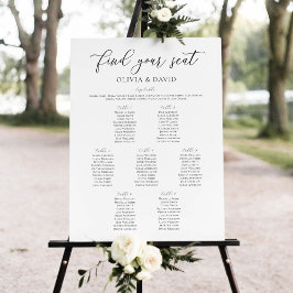 Elegante 7 Tafels Vind Je Plaats Zitplaats Chart Poster