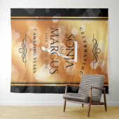 Elegante 7e koperen huwelijksjubileumviering wandkleed (In Situ (horizontaal))