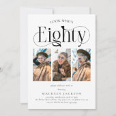 Elegante 803 foto collage 80ste verjaardag kaart (Voorkant)