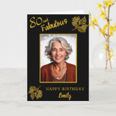 Elegante 80 en Fabulous Gold Foliage 80e verjaarda Kaart (Gele Bloem)