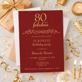 Elegante 80 en Fabulous Ornament 80ste verjaardag Kaart