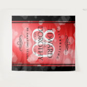 Elegante 80e robijn bruiloft jubileumviering wandkleed (Voorkant (horizontaal))