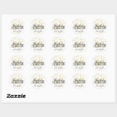 Elegante 80e verjaardag Gouden folie Glitter Light Ronde Sticker (Vel)
