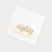 Elegante 80e verjaardag moderne gouden folie serve folie servetten (Links)