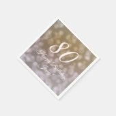 Elegante 80e verjaardag servetten voor haar (Hoek)