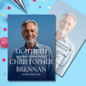 Elegante 80e verjaardag voor mannen Fotoviering Kaart