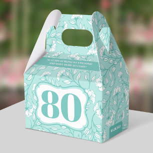 Elegante 80ste (tot 99 jaar oud) verjaardag  bedankdoosjes