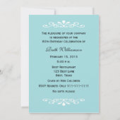 Elegante 80ste verjaardag foto uitnodiging (Achterkant)