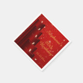 Elegante 80ste verjaardag kaarsen met sprankeling servet (Hoek)