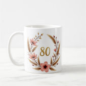 Elegante 80ste verjaardag Mok voor oma – Boho Chic (Links)