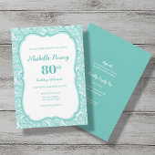 Elegante 80ste verjaardag uitnodiging