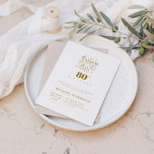 Elegante 80ste verjaardag uitnodiging elke leeftij